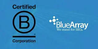 Blue Array B-corp logo