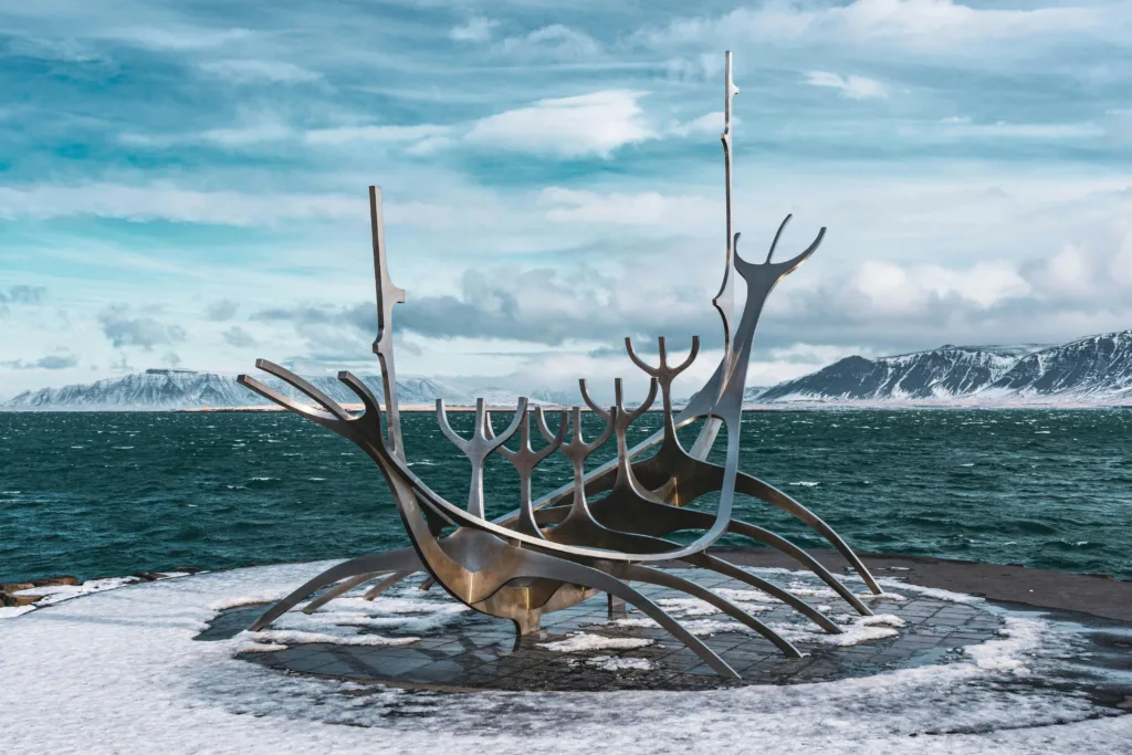 Sun Voyager Sculpture in Reykjavik, Iceland