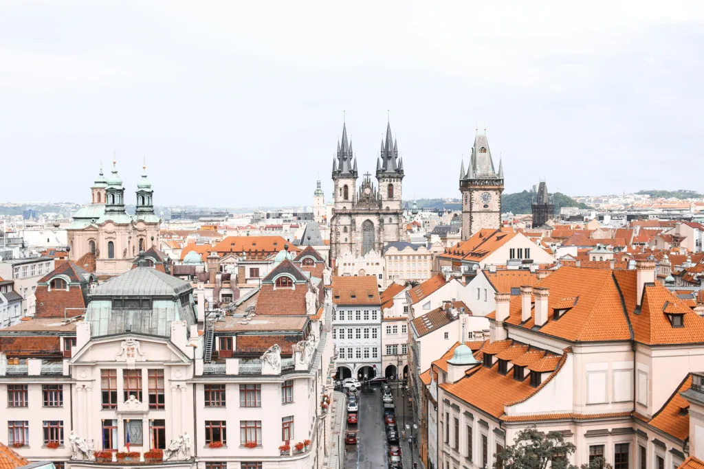 Drone Shot of the City of Prague